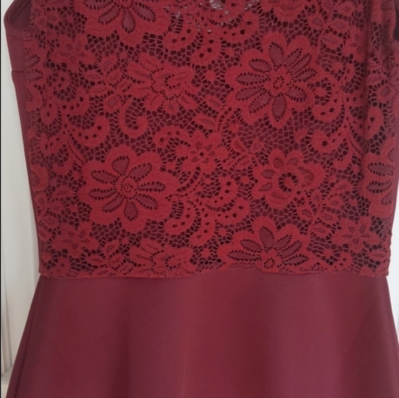 Streetwear Society Burgandy lace tank top size S/P/C - Picture 5 of 8
